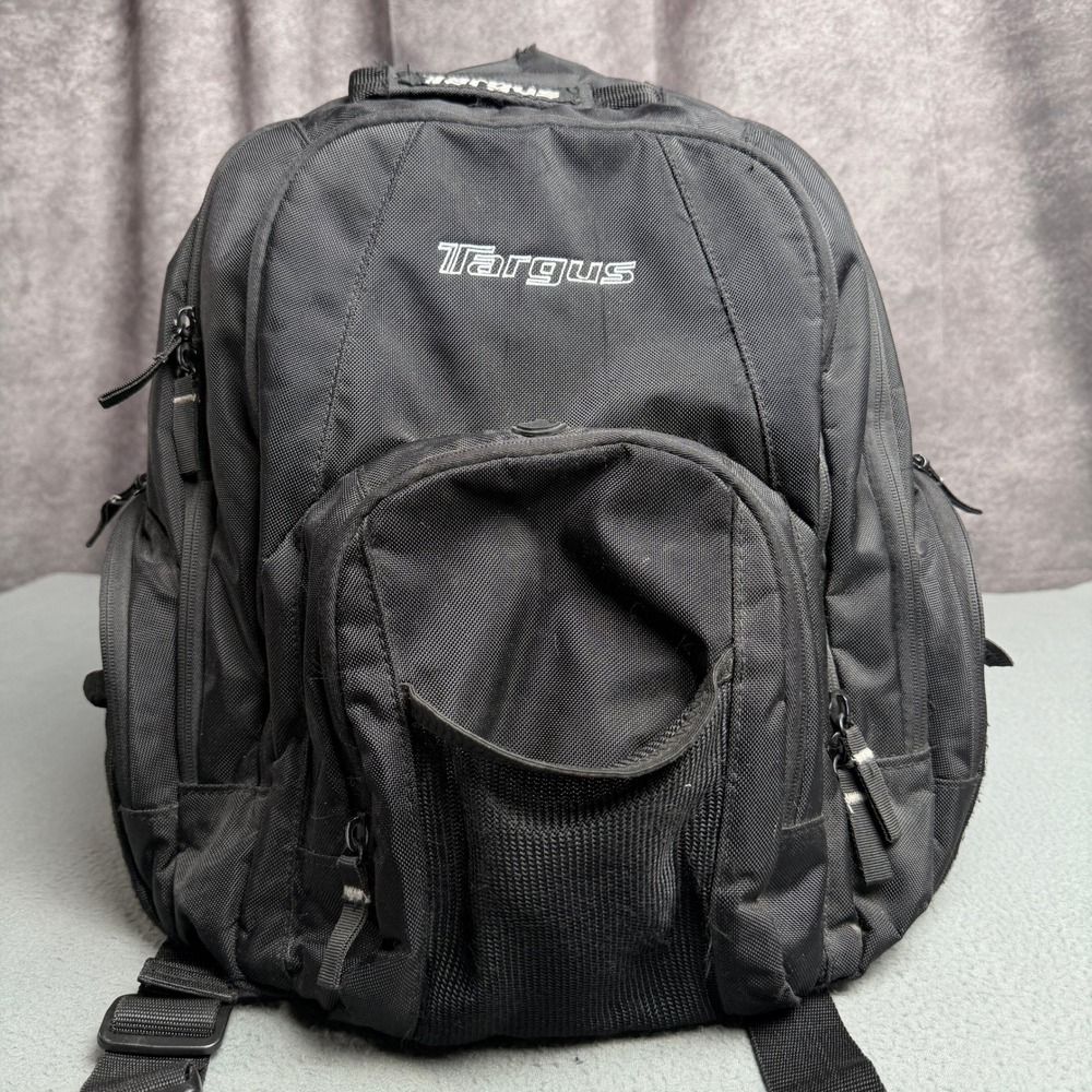 Targus Laptop‎ Backpack Black Ballistic Nylon Multi-Pocket Travel Commuter Bag